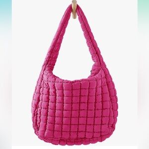 Pink Quilted Women's Tote Bag